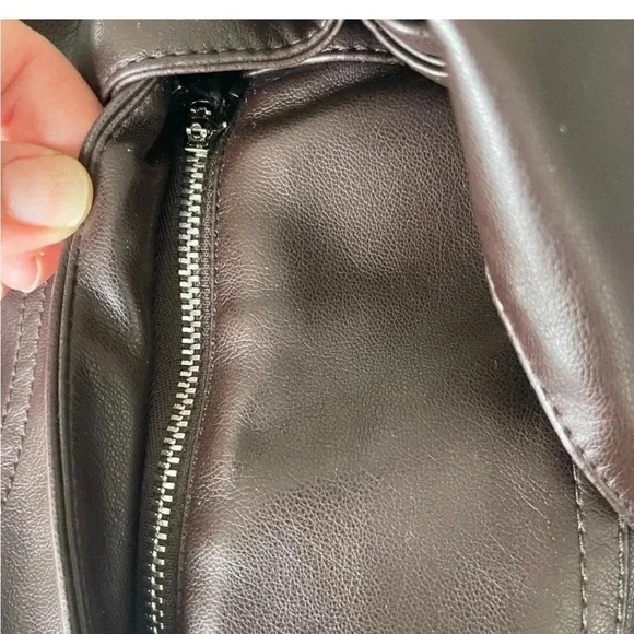 Jonathan Simkhai Tessa faux leather pants in dark mocha brown - Picture 10 of 13